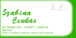 szabina csukas business card